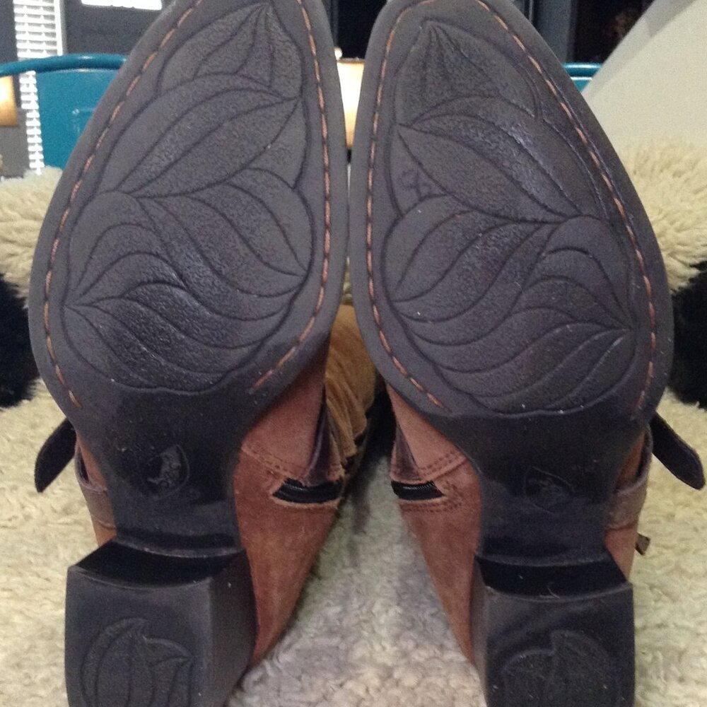 BOC "Dakota" Suede Boots, "11", Western, Equestrian, Avant Garde, Quiet Lux Chic - Picture 5 of 9
